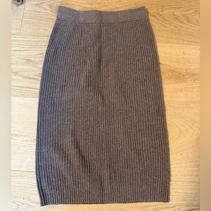 GAP Brown Ribbed Pencil Skirt